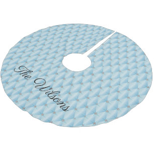 Saia Para Árvore De Natal De Poliéster Azul Fancy Tufted Personalizado