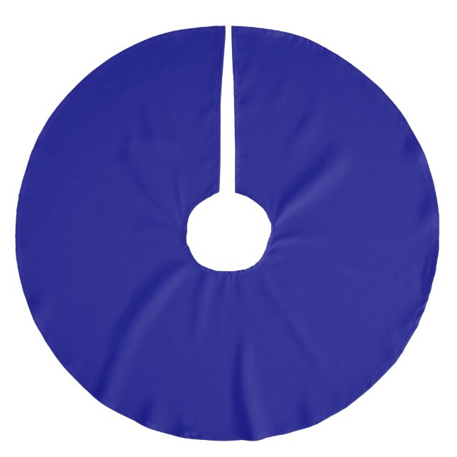 Saia Para Árvore De Natal De Poliéster Azul Marinho (Frente)