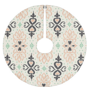Saia Para Árvore De Natal De Poliéster Azulejo de Talavera, design ornamental mediterrâni