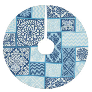 Saia Para Árvore De Natal De Poliéster Azulejos de patch, plano de fundo perfeito.