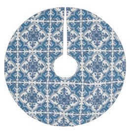 Saia Para Árvore De Natal De Poliéster Azulejos do Mediterrâneo, Portugal, Azulejo, Majol