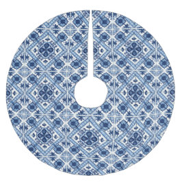 Saia Para Árvore De Natal De Poliéster Azulejos do Mediterrâneo, Portugal, Azulejo, Majol