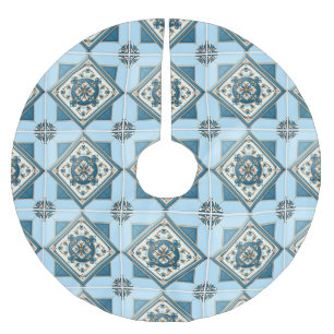 Saia Para Árvore De Natal De Poliéster Azulejos do Mediterrâneo, Portugal, Azulejo, Majol