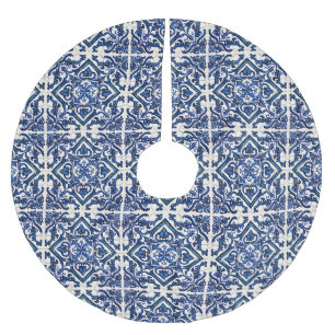 Saia Para Árvore De Natal De Poliéster Azulejos do Mediterrâneo, Portugal, Azulejo, Majol