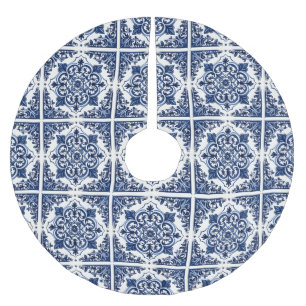 Saia Para Árvore De Natal De Poliéster Azulejos do Mediterrâneo, Portugal, Azulejo, Majol