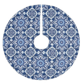 Saia Para Árvore De Natal De Poliéster Azulejos do Mediterrâneo, Portugal, Azulejo, Majol