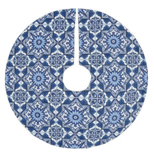 Saia Para Árvore De Natal De Poliéster Azulejos do Mediterrâneo, Portugal, Azulejo, Majol