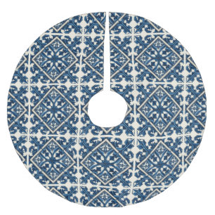 Saia Para Árvore De Natal De Poliéster Azulejos do Mediterrâneo, Portugal, Azulejo, Majol