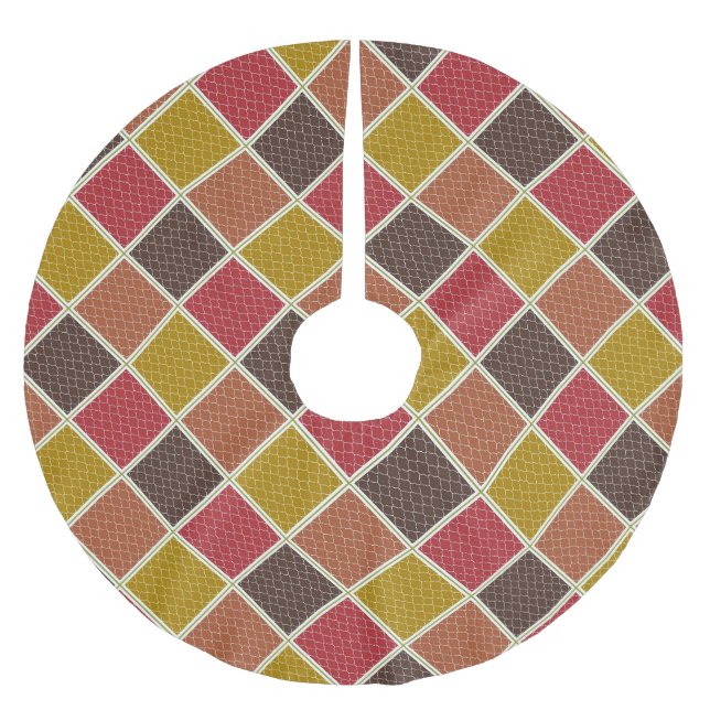 Saia Para Árvore De Natal De Poliéster Azulejos SPICE (Frente)