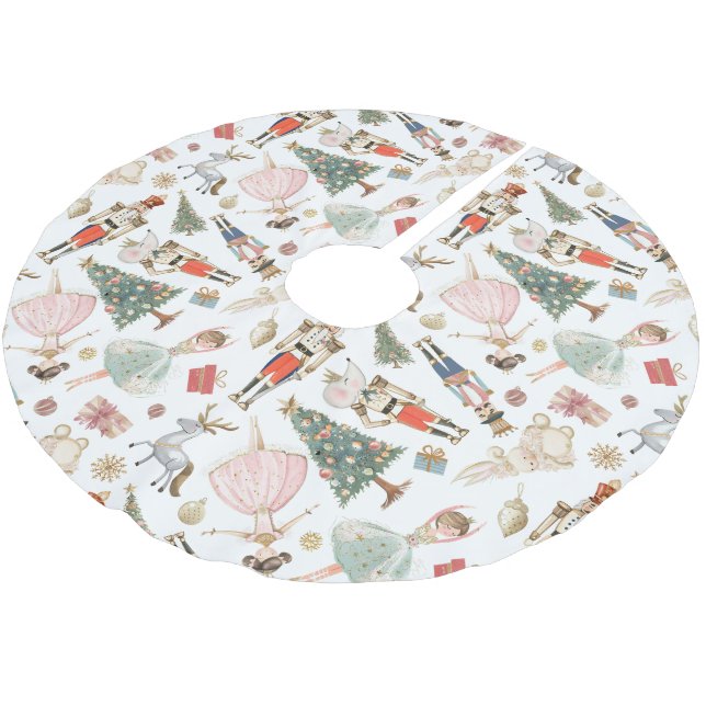 Saia Para Árvore De Natal De Poliéster Balé Natal (Inclinado)