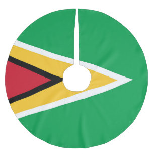 Saia Para Árvore De Natal De Poliéster bandeira da Guiana