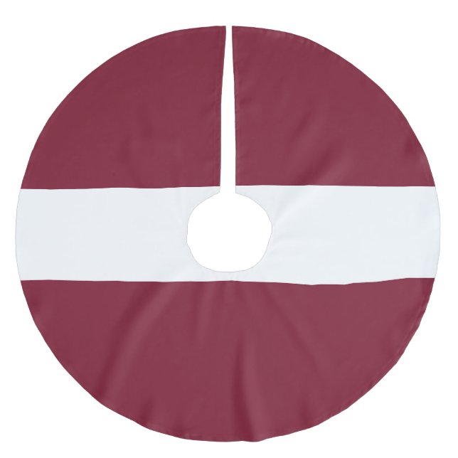 Saia Para Árvore De Natal De Poliéster Bandeira da Letónia (Frente)