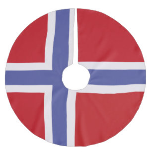 Saia Para Árvore De Natal De Poliéster Bandeira da Noruega