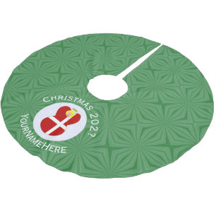 Saia Para Árvore De Natal De Poliéster Bandeira de Natal do Anjo Dinamarquês Personalizad