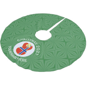 Saia Para Árvore De Natal De Poliéster Bandeira de Natal do Anjo Norueguês Personalizada