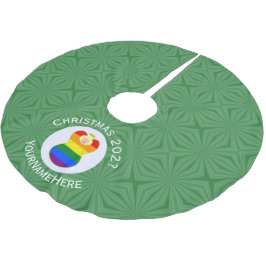 Saia Para Árvore De Natal De Poliéster Bandeira de Natal do Anjo orgulho gay Blonde Perso
