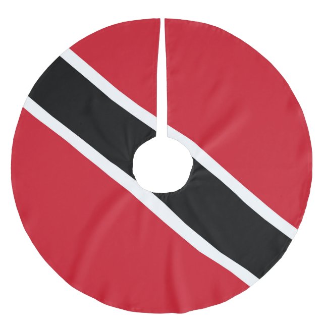 Saia Para Árvore De Natal De Poliéster Bandeira de Trinidad e Tobago (Frente)