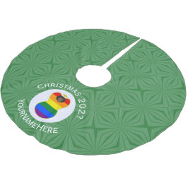 Saia Para Árvore De Natal De Poliéster Bandeira do Anjo Preto do Orgulho Gay Personalizad