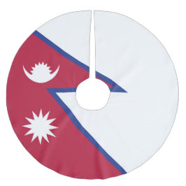 Saia Para Árvore De Natal De Poliéster Bandeira do Nepal