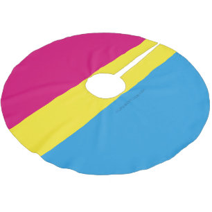 Saia Para Árvore De Natal De Poliéster bandeira do orgulho pansexual SlipperyJoe rosa âmb