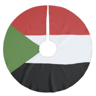 Saia Para Árvore De Natal De Poliéster Bandeira do Sudão