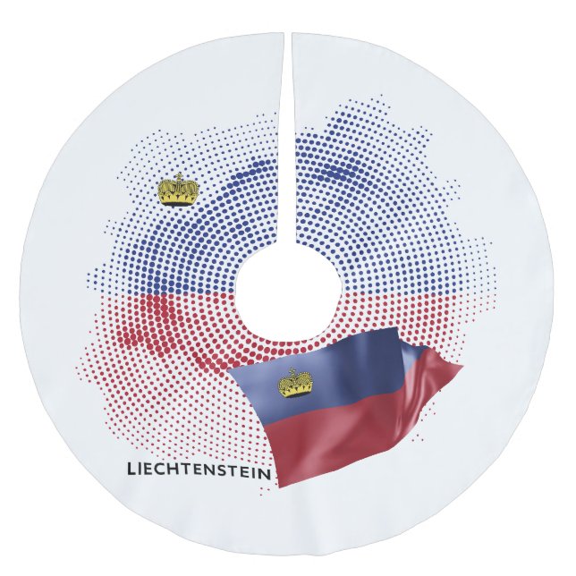 Saia Para Árvore De Natal De Poliéster Bandeira dos EUA (Frente)