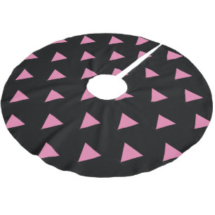 Saia Para Árvore De Natal De Poliéster bandeira triângulo rosa da SlipperyJoe's símbolo r