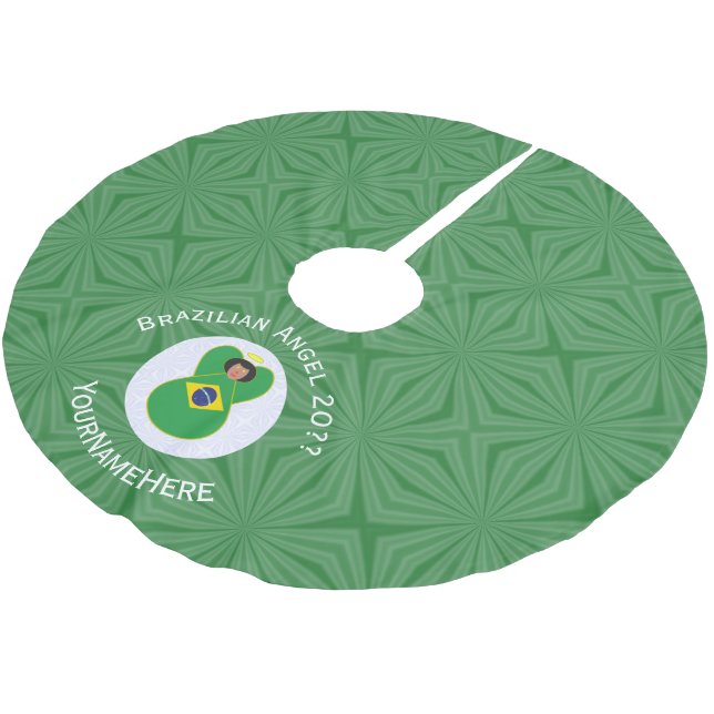 Saia Para Árvore De Natal De Poliéster Bandeja Anjo do Natal Personalizada (Inclinado)