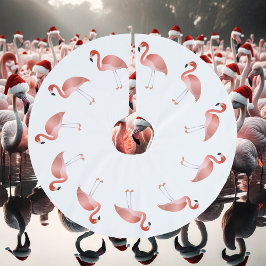 Saia Para Árvore De Natal De Poliéster Bando De Flamingos