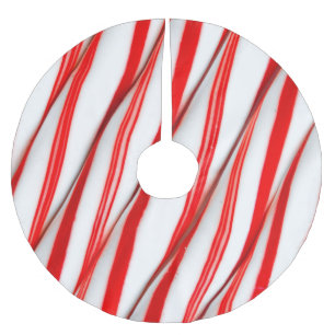 Saia Para Árvore De Natal De Poliéster Bastões de doces Funky de Chrstmas