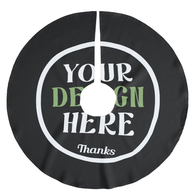 Saia Para Árvore De Natal De Poliéster beijo personalizado, exclusivo, elegante e minimal (Frente)