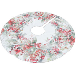 Saia Para Árvore De Natal De Poliéster Berries clássicos de férias