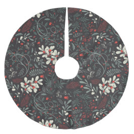 Saia Para Árvore De Natal De Poliéster Berries de Natal