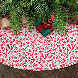 Saia Para Árvore De Natal De Poliéster Berries Red and White Holly | Férias