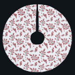 Saia Para Árvore De Natal De Poliéster Berries Red Holly Ilustrados<br><div class="desc">Este padrão repetitivo de arbustos vermelhos foi ilustrado com os feriados em mente - um padrão de fundo elegante,  mas festivo,  para várias comemorações e eventos sazonais e de Natal.</div>