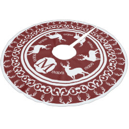 Saia Para Árvore De Natal De Poliéster Berry Woodland e Leitores Brancos