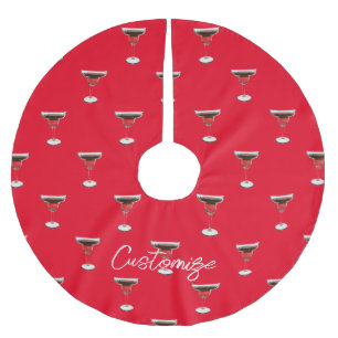 Saia Para Árvore De Natal De Poliéster Big Red Margarita Cocktail Beber Thunder_Cove