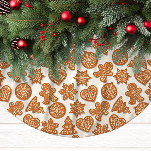 Saia Para Árvore De Natal De Poliéster Biscoitos de Homem de Gengibre Natal Adorável