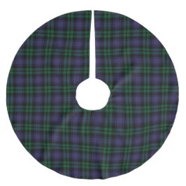 Saia Para Árvore De Natal De Poliéster Black Watch Tartan, Plaid