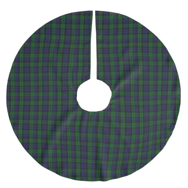 Saia Para Árvore De Natal De Poliéster Blackwatch Tartan (Frente)