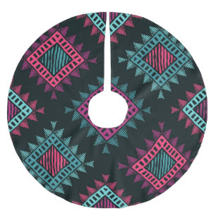 Saia Para Árvore De Natal De Poliéster Boho Spirit: Étnica Tribal Sem Olhos
