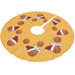 Saia Para Árvore De Natal De Poliéster Boletins de cesto de Natal e arbustos