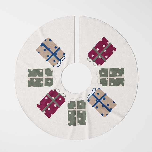 Saia Para Árvore De Natal De Poliéster Bolinhas de Natal do Modern Boho, saia de árvore p (Criador carregado)