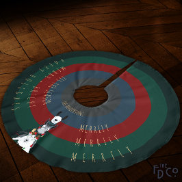 Saia Para Árvore De Natal De Poliéster Bonita Engraçada Donkey Llama Sheep Personalizada