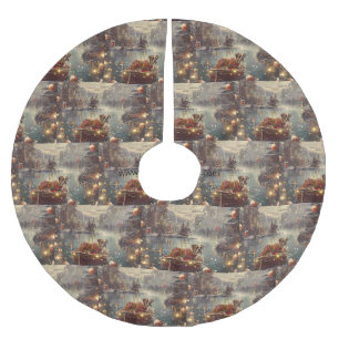 Saia Para Árvore De Natal De Poliéster Boxer Christmas Fesage Voyage