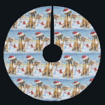 Saia Para Árvore De Natal De Poliéster Boxer Dog Winter Wonderland Natal Joy<br><div class="desc">Este design festivo captura o espírito alegre da época de férias, apresentando um adorável filhote vestindo um chapéu de Papai Noel. O cachorro está aninhado numa terra maravilhosa de inverno, completo com um boneco de neve, uma árvore de Natal decorada, e presentes lindamente envoltos. Os flocos de neve caem suavemente,...</div>