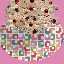 Saia Para Árvore De Natal De Poliéster Bright Retro 1970s — Natal do Padrão Geométrico