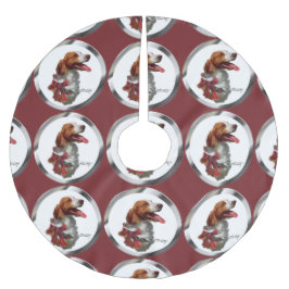 Saia Para Árvore De Natal De Poliéster Brittany Spaniel Christmas
