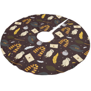 Saia Para Árvore De Natal De Poliéster Bruxas, Assistentes e Padrão Mágico