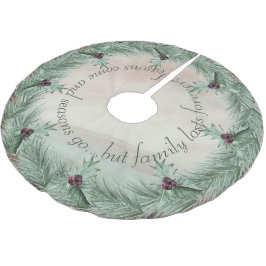 Saia Para Árvore De Natal De Poliéster Burgundy Berry Holly Pine Natal